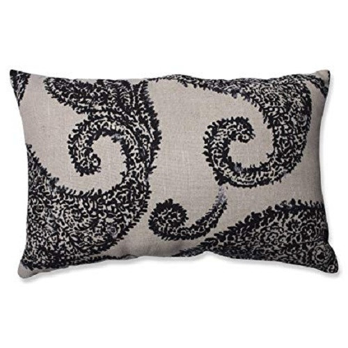 Henley Black|Tan Rectangular Throw Pillow