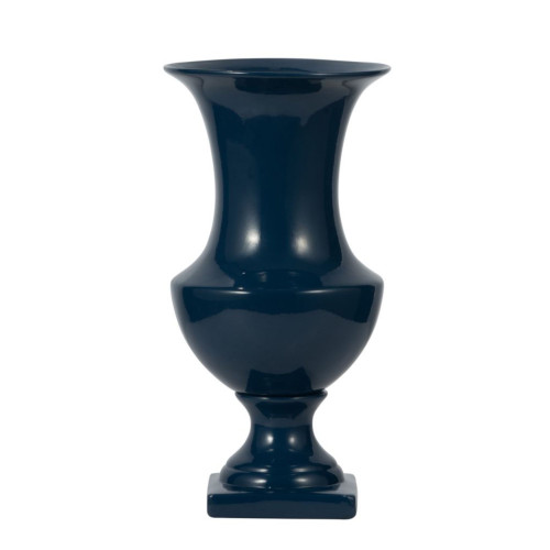 15.25" Navy Blue Classic Vintage Home Decor Urn