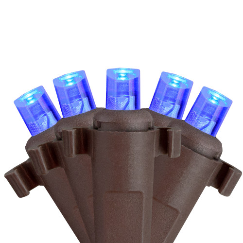 2' x 8' Blue LED Net Style Tree Trunk Wrap Christmas Lights - Brown Wire