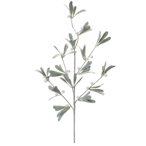 Set of 12 Antique White Mini Leaf and White Berry Artificial Decorative Plastic Flower, 61"