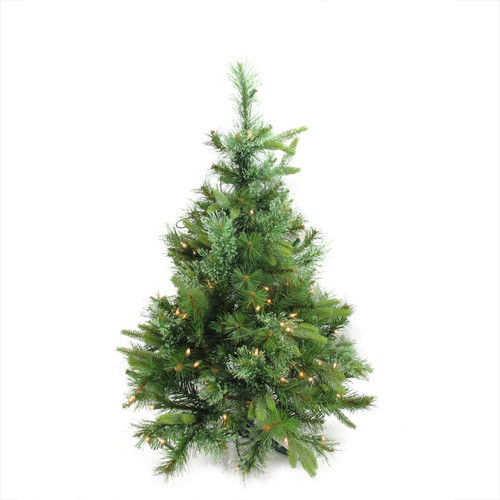 3' x 29" Pre-Lit Ashcroft Cashmere Pine Full Artificial Christmas Tree - Clear AlwaysLit Lights