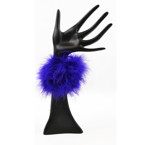 Set of 3 Black and Purple Fluffy Adjustable Handcuffs 4"