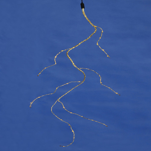 36 Battery Operated Yellow LED Angel Tear Drop Branch Christmas Lights - Gold/Bronze Wire