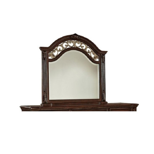 56" Brown Vintage Wall Mirror