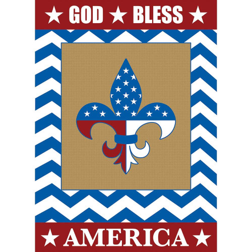 Red, White and Blue God Bless America Garden Flag 13" x 18"