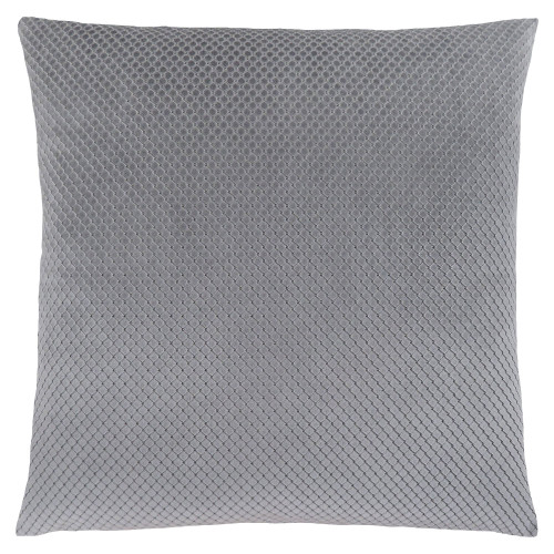 18" Silver Solid Square Throw Pillow with Zipper Closure