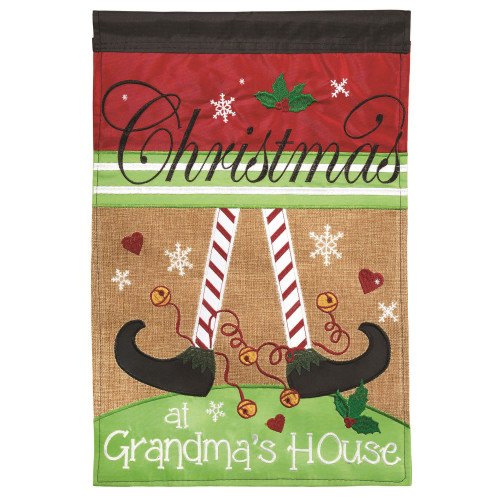 Christmas at Grandma's House Garden Flag 13" x 18"