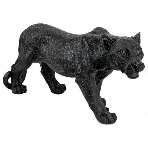 26" Medium Black Panther Hand Painted Outdoor Garden Statue