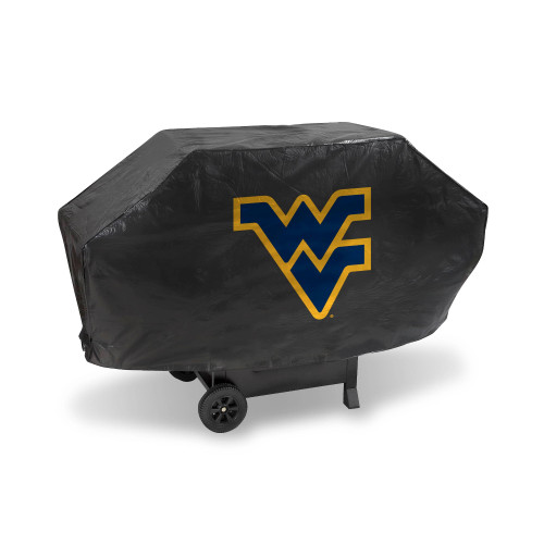 68" x 35" Black and Blue College West Virginia Mountaineers Deluxe Outdoor Grill Cover