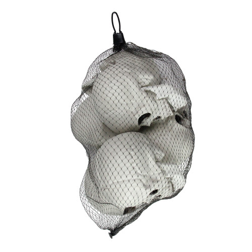 Set of 6 Skull Halloween Decorations 4.75"