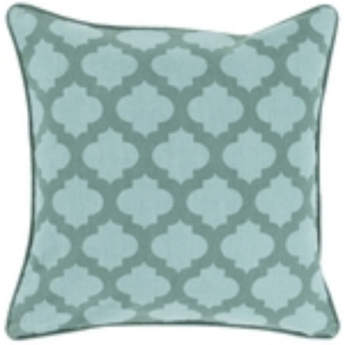 20" Aqua Green Moroccan Square Throw Pillow Cover