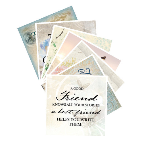 5" Beige and Gray "Friends" Printed Cuboid Interchangeable Warmer