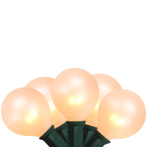 15ct Pearl White G50 Globe Christmas Lights - 13.75 ft Green Wire
