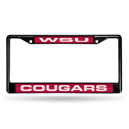 6" x 12" Pink and Black College Washington State University Cougars License Plate Cover