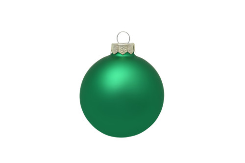 40ct Green Matte Glass Christmas Ball Ornaments 1.25" (30mm)