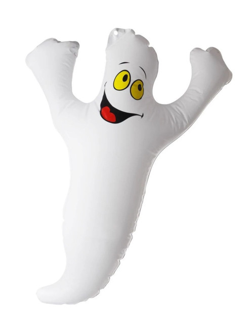 19" White and Yellow Inflatable Ghost Halloween Decor