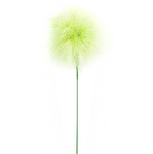 Pack of 4 Spear Mint Green Fluffy Floral Stems 23"