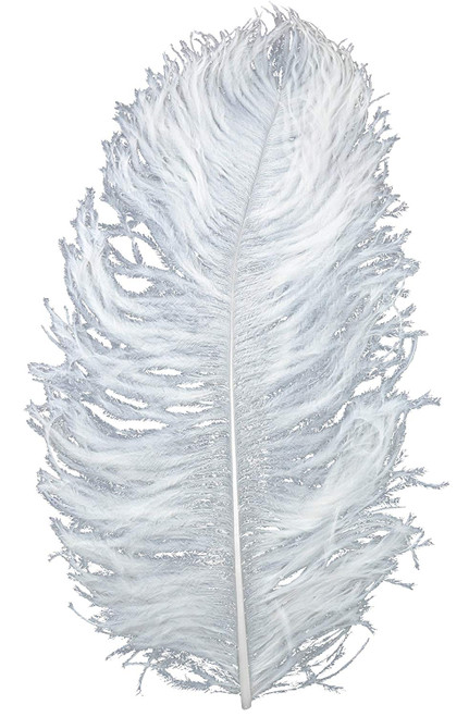 Pack of 3 Bleached White Ostrich Wing Plumes 22"