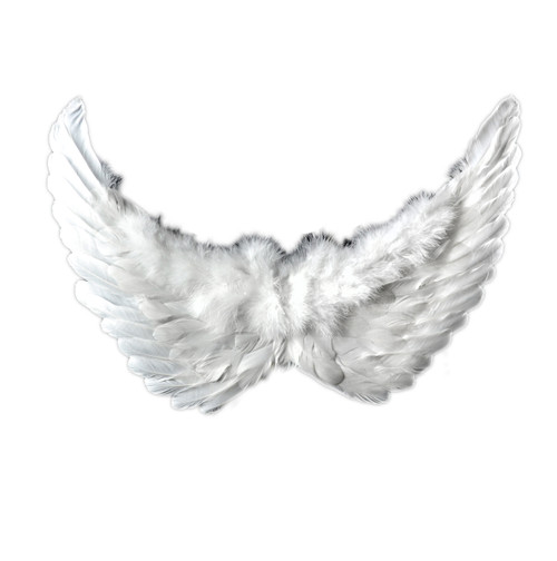 23.6" White Feather Adult Angel Wings Costume Accessory - One Size Fits Most