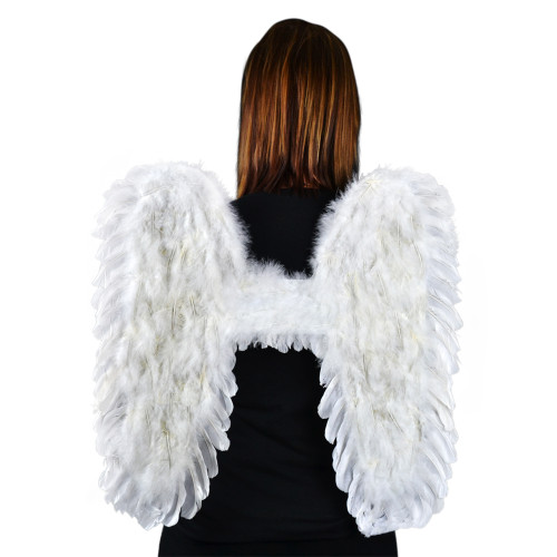 23” White Adult Angel Wings Costume Accessories - One Size Fits Most