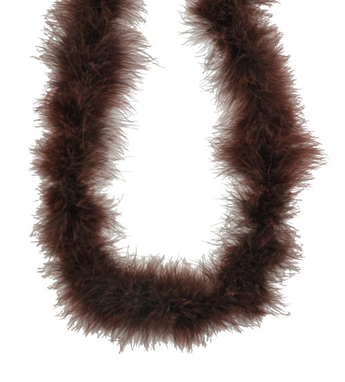 Set of 3 Chocolate Brown Embellished Fluffy Party Boas 2 Yards
