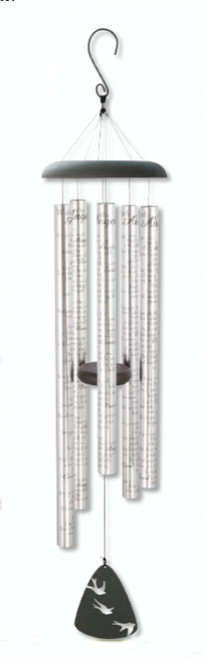 44" Clear Sonnet Sounds With the Angels Inspirational Outdoor Patio Garden Wind Chimes