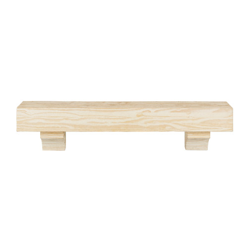 60" The Cherokee Unique Mantel Wooden Shelf