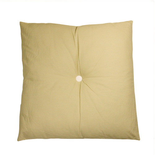 30" Beige and White Solid Tufted Over Sized Floor Throw Pillow