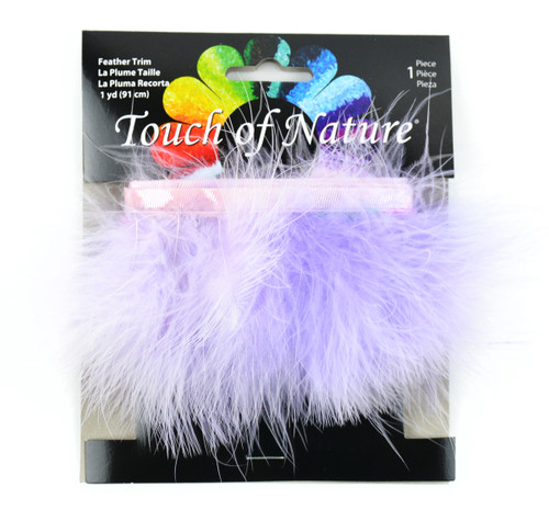 Pack of 3 Lavender Fancy Feather Fluffy Trims 36"