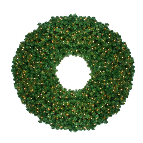 6' Pre-Lit Olympia Pine Commercial Artificial Christmas Wreath - Warm White Lights