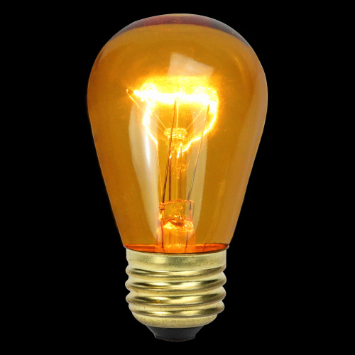 Incandescent S14 Christmas Replacement Bulbs - Amber - Pack of 25