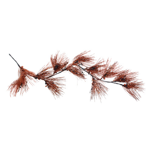 6" Glittered Orange and Black Spider Halloween Garland