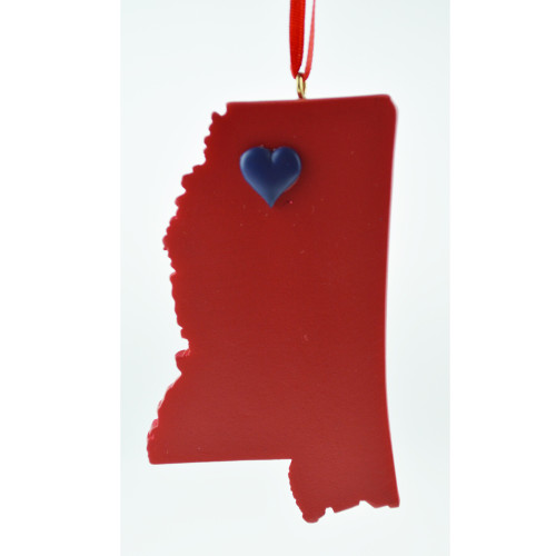 2" x 3" Oxford Heart Christmas Ornament