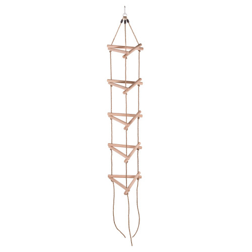 110.25" Brown and Beige Outdoor Triangle Climbing Rope Ladder