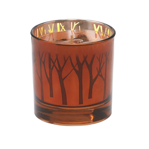 Set of Two Dark Orange Pumpkin Puree Scented Candles 9..25”