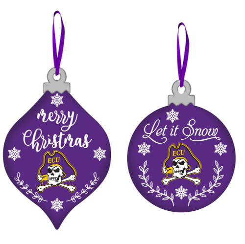 Set of 2 ECU Hanging Christmas Ornaments 6"