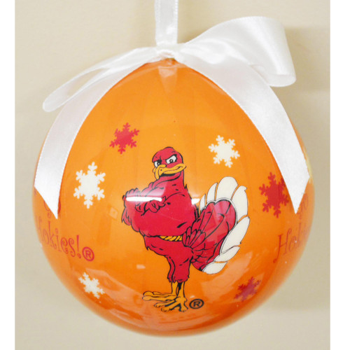 4" Virginia Tech Snowflake Christmas Ball Ornament