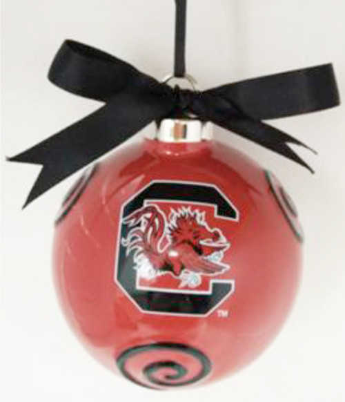 3" Red, Black, And White South Carolina Gamecocks Logo Christmas Ornament