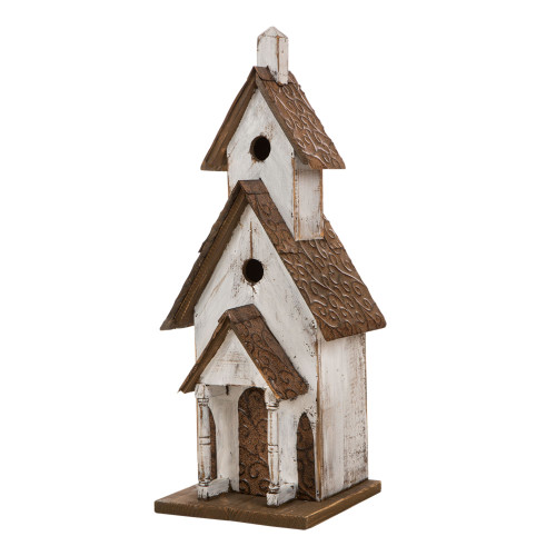 23.62" Rustic Wooden Birdhouse