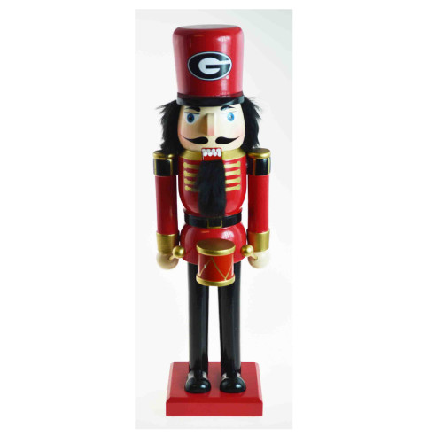 14" Free Standing Wooden Nutcracker with University of Georgia Design