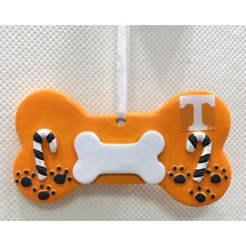 3" Orange Dog Bone Christmas Ornament