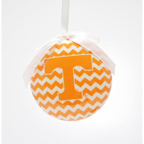 3" Orange Tennessee State Logo Chevron Christmas Ornament