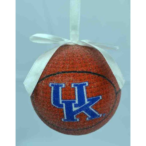 3" Orange Kentucky Logo Basketball Christmas Ornament