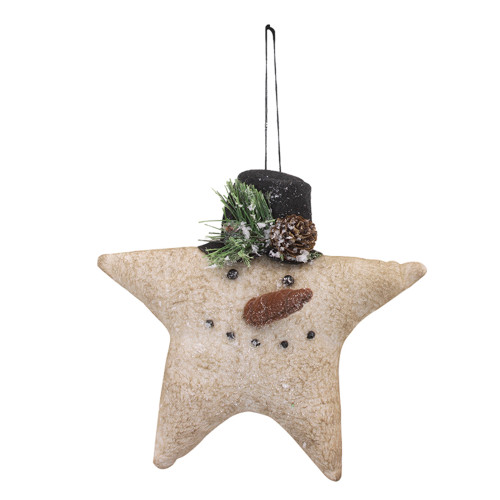 7" Beige and Green Vintage Star Doll Decoration