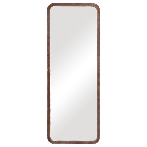 70.75" Brown Contemporary Rectangular Glass Mirror