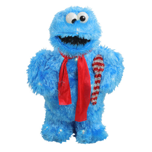 18" Pre-Lit Cookie Monster Sesame Street Christmas Outdoor Decor - Clear Lights