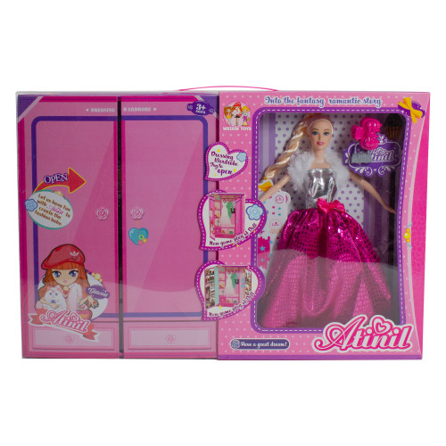 11" Pink Play Doll Set with Multiple Accessories and Wardrobe