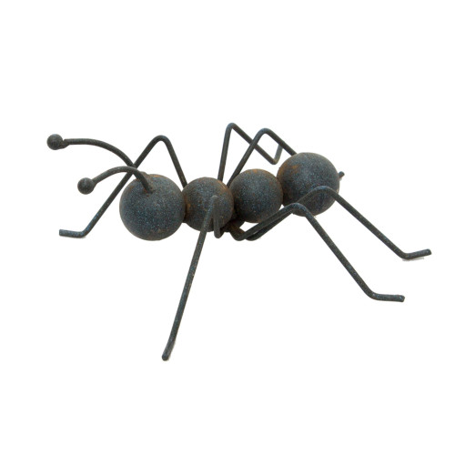 6.25" x 6.75" Speckled Gray Metal Ant Art