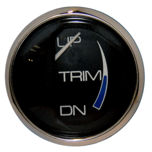 4-Inch Black and Stainless Steel Standard Sailboat Deck Trim Gauge