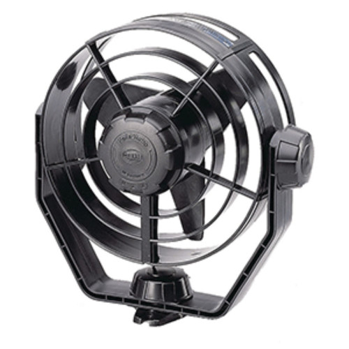 7" Solid Black Outdoor Nautical Accessories Marine 2-Speed Turbo Fan 24V
